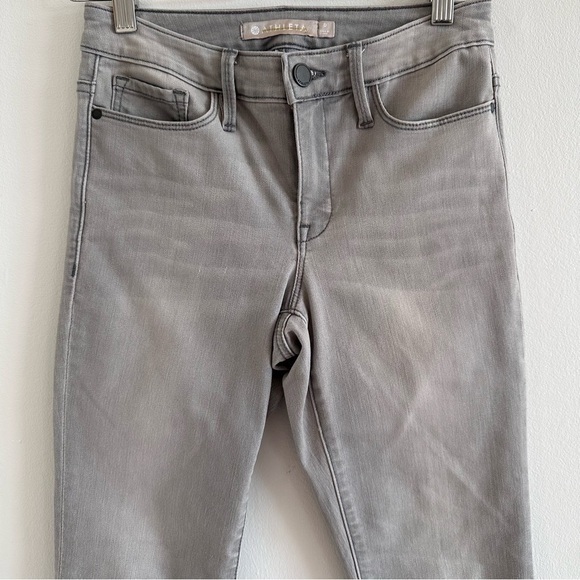 Athleta gray sculptek slimming cropped skinny jeans size 0 - Picture 5 of 7